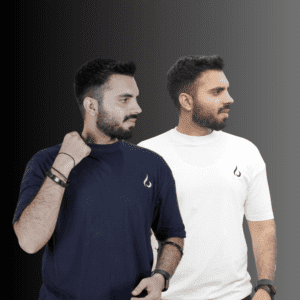 Summer Solution : Pack of 2 Oversized T Shirts (Blue & White)